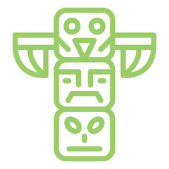 Canvas Print - vector design totem icon style