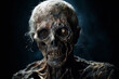 zombie or half rotten undead ghost, created by a neural network, Generative AI technology
