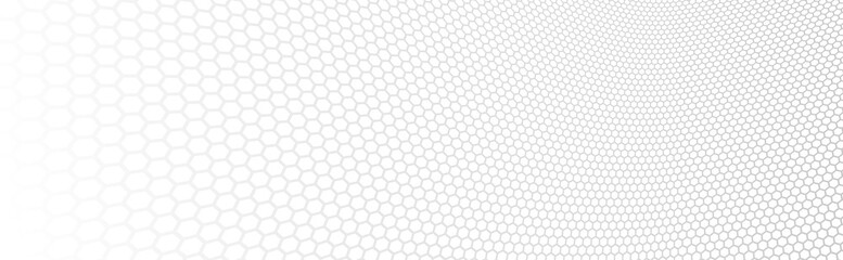 Network concept hexagonal pattern in 3D dimensional perspective, abstract background of future technology, science dynamic backdrop.