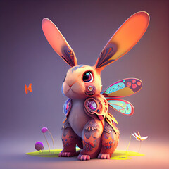 Sticker - fairy rabbit Generative AI