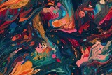 Fototapeta Młodzieżowe - vibrant and colorful abstract background. Generative AI