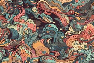 Wall Mural - vibrant and colorful abstract background. Generative AI