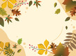 Frame in fall leaves theme
