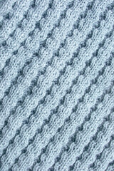 Poster - Blue knit background