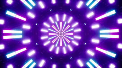 Poster - Shiny neon light beam geometric background vj loop