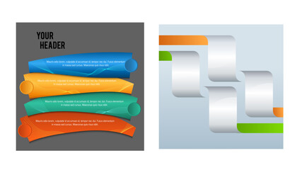 Wall Mural - set design business presentation template. vector illustration eps 10. can be used for chart process