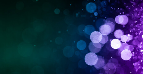 Wall Mural - Abstract Purple bokeh defocus glitter blur background.