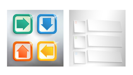 Wall Mural - set design business presentation template. vector illustration eps 10. can be used for chart process