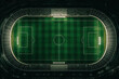 © ADDICTIVE STOCK - Aerial view of illuminated soccer stadium at night. Generative AI