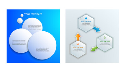 Wall Mural - set design business presentation template. vector illustration eps 10. can be used for chart process