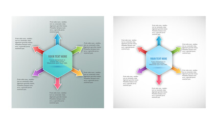 Wall Mural - set design business presentation template. vector illustration eps 10. can be used for chart process