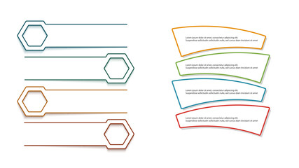 Wall Mural - set design business presentation template. vector illustration eps 10. can be used for chart process