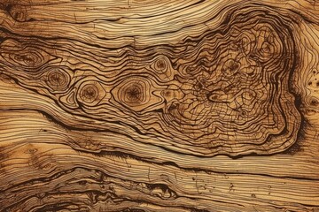 Wall Mural - wooden log cut in half, revealing its rings and texture. Generative AI