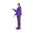 © nagamushi studio - 男性の客室乗務員。フラットなベクターイラスト。 Male flight attendant. Flat designed vector illustration.