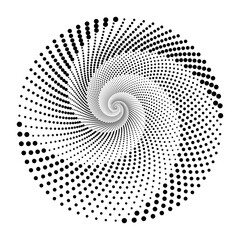 Aufkleber - Abstract dotted vector background. Halftone effect. Halftone dotted background circularly distributed. Circle dots isolated on the white backdrop for advertisement. Minimal geometric design template.