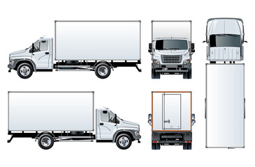 Wall Mural - Truck isolated on white background. PNG format with transparency
