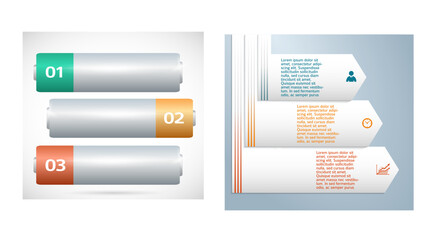 Wall Mural - set design business presentation template. vector illustration eps 10. can be used for chart process