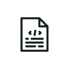 Metadata icon isolated on white background