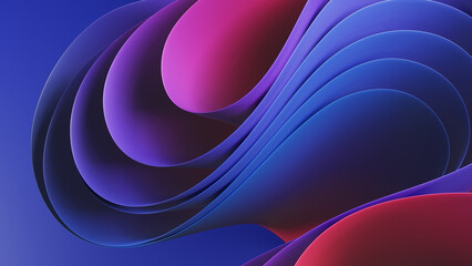 Abstract fluid 3d render of geometry. Background gradient design element for multipurpose usage.