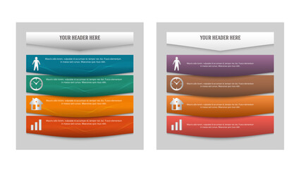 Wall Mural - set design business presentation template. vector illustration eps 10. can be used for chart process