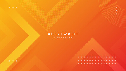 abstract minimal orange background with geometric lines and triangle