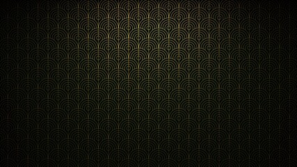 Classic pattern. Wallpaper on the wall. Golden pattern in the interior.3d render illustration mock up.