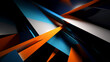 © MxCaptures - Abstract 3d orange and blue fractal background - Generative Ai