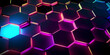 © MxCaptures - Wallpaper pattern with hexagons - Generative Ai
