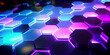 © MxCaptures - Wallpaper pattern with hexagons - Generative Ai