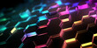 © MxCaptures - Abstract 3D digital hexagon background - Generative Ai