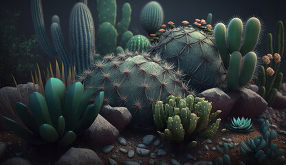  Cactusses, UHD, 3:2