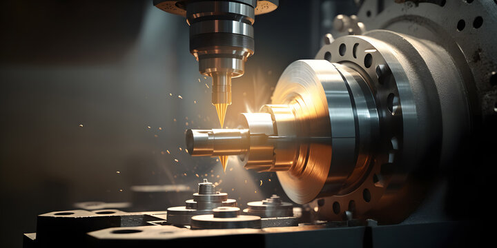 cnc turning drill milling factory processes steel turbine part process. metal machine tools industry