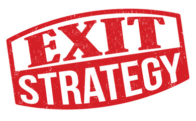 Wall Mural - Exit strategy grunge rubber stamp