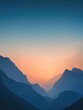 © Prisme Productions - Serene mountain landscape with sunrise and sunset - Generative AI