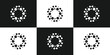 connection logo molecule icon vector illustration