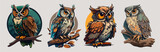 Fototapeta Fototapety na ścianę do pokoju dziecięcego - Set of vector Owl illustration