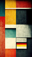 Wall Mural - abstract bauhaus style background. trendy aesthetic bauhaus architecture design. generative ai.
