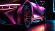 purple sport car wallpaper Ai Generative