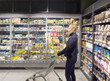 © lado2016 - supermarket shopping,Woman choosing a dairy products at supermarket.