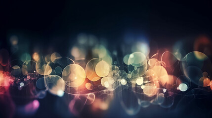 Canvas Print - blurred abstract bokeh light wallpaper background Generative AI