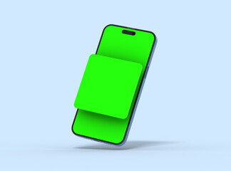 Phone 14 pro isometric design of mobile app Screens with separated pop-ups. ui ux app concept. 3d render