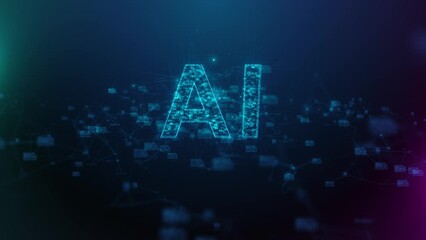 Wall Mural - ai artificial intelligence machine learning big data neural network