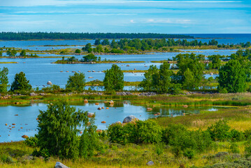 Wall Mural - Panorama view of Kvarken archipelago in Finland