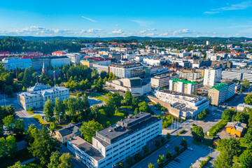 Sticker - Panorama view of center of Jyväskylä, Finland