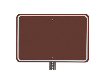 blank brown sign isolated with cut out background