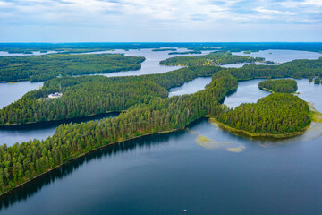 Sticker - Panorama view of Punkaharju ridge in Finland