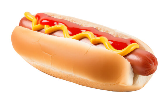 Wall Mural -  - hot dog sandwich isolated on a transparent background