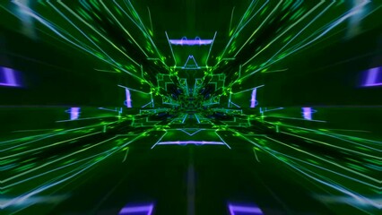 Abstract loop animation with colorful fractal pattern movements