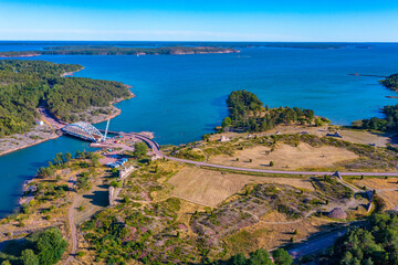 Sticker - Panorama view of Aland islands near Bomarsund in Finland