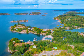 Wall Mural - Panorama view of Aland archipelago near JГ¤rsГ¶ in Finland